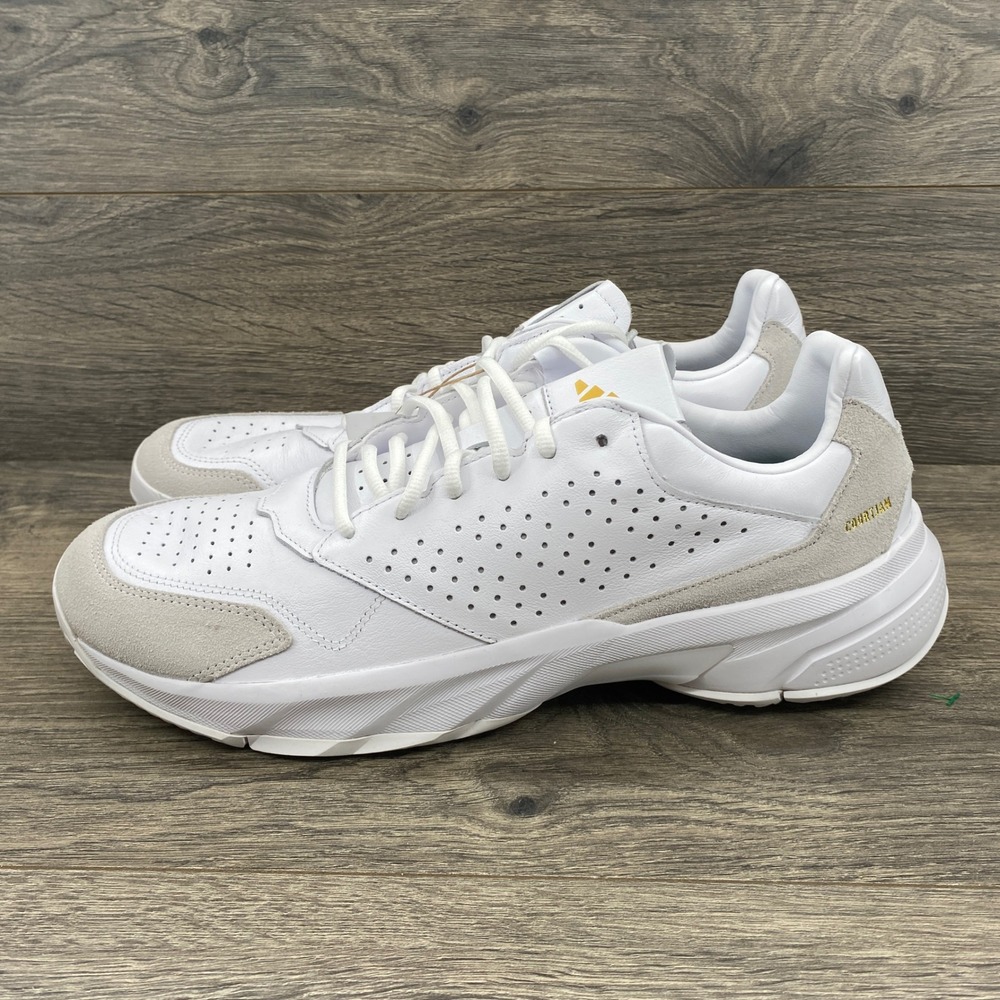Adidas CourtJam Control 3 Sneakers Mens 12.5 White Leather Suede JI4235